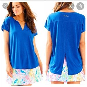 Lily Pulitzer Luxletix T shirt - royal blue - M